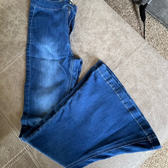 KanCan Denim - KanCan Blue Flare Wide Leg Jeans Retro Style